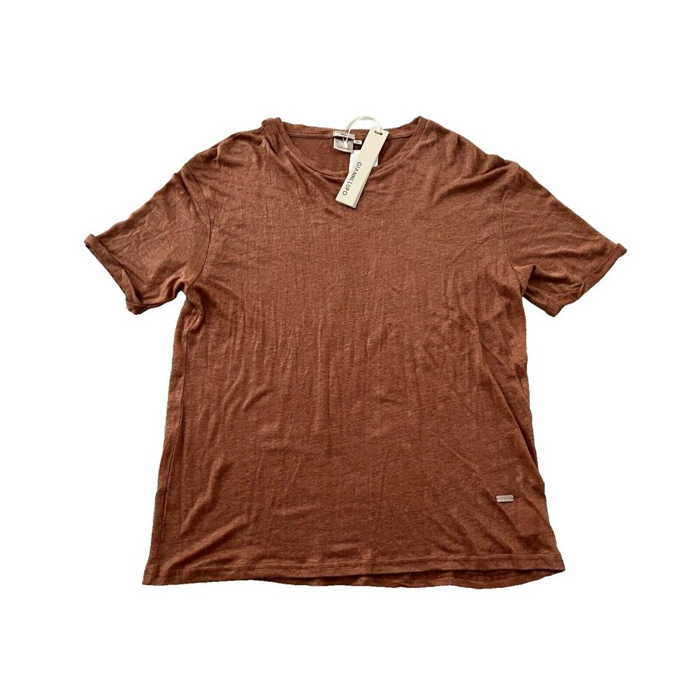 Gianni Lupo Linen Tee Mattone  ( XXL )